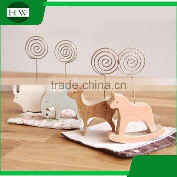 Cheap Mini Cartoon Wooden Animal Photo Name Business Card Holder photo-4