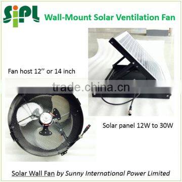 SUNNY FAN Gable Wall Mounted Industrial Solar Ventilation Hot Air Exhaust Fan With Fan Guards Solar Power Wall Ventilator photo-4