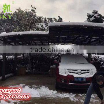 White Metal Frame Foldable Car Garage Polycarbonate Aluminum Frame Carport photo-5