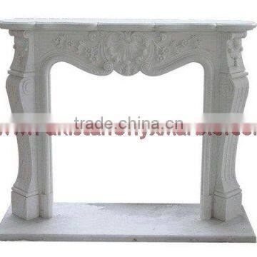 NATURAL COLOR MARBLE CARVED FIRE PLACES photo-4