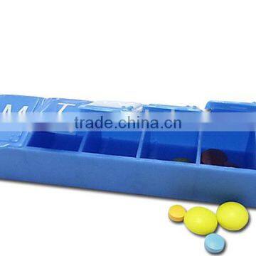 Promotional Environment Clear Plastic Pill Box/ 7 day pill box/weekly pill box/ plastic pill box