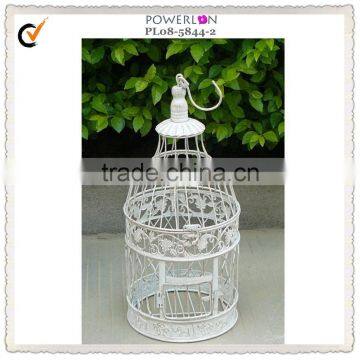 Cream White Iron Bird Cage Decorative