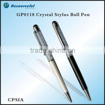 China manufacture crystal stylus ball pen,ball-point pen