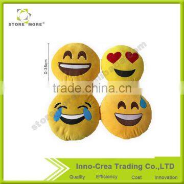 Creative Super Soft Round Throw Pillow With Chat Software Emotions photo-2