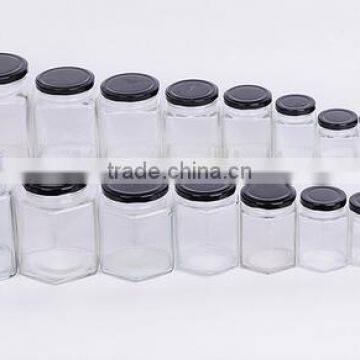 500ml glass jar hexagon glass jar glass cream jar yogurt glass jar glass cookie jar