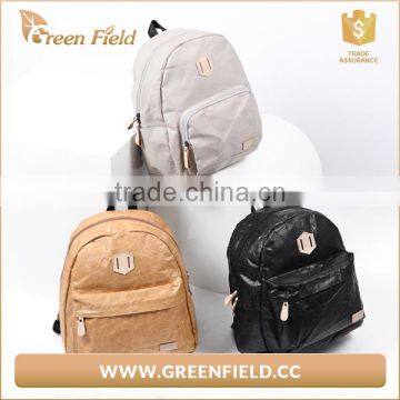 Leisure style Washable Kraft Paper backpacks