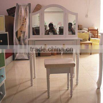 Elegant Wooden White Lacquer Bedroom Furniture K/D White Dresser For European Market T10-6113