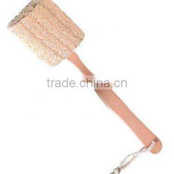 Ramie bath sponge with long handle