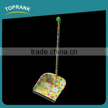 Toprank Home Usage Color Printed Plastic Long Handle Dustpan And Broom Set Sweep Easy Broom photo-3