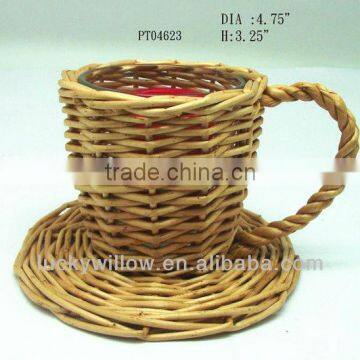 Chic wicker cup & wicker craft & wicker cup craft