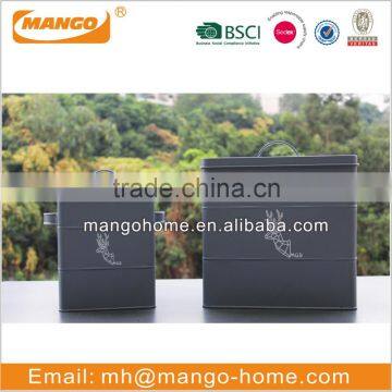 Exquisite Light Gray Metal Food Storage Box photo-5