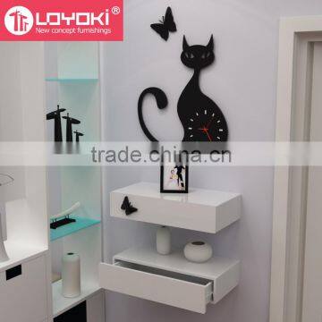 Creative Design Organizer Home Furniture for Storage Wood Wall Mounted Shelf With Drawer photo-5