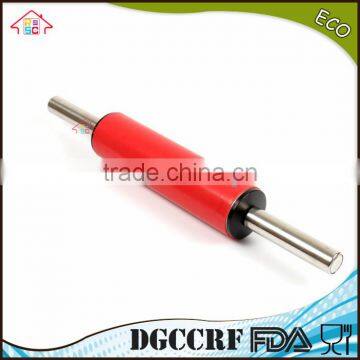 NBRSC Happy Pastry Chef Non-Stick Silicone Rolling Pin With Metal Handles photo-5