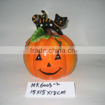 halloween decorative ceramic pumpkin cookie jar