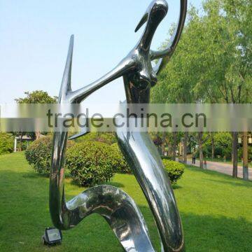 Stainless Steel Modern Woman Sculpture Dancing Outdoor Garden Decor photo-3