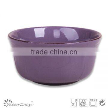Round Stoneware Ceramic Cheap Solid Color Bowl photo-3