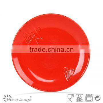 16pcs Embossed Heart Design Ceramic Stoneware Dinnerware Set photo-5