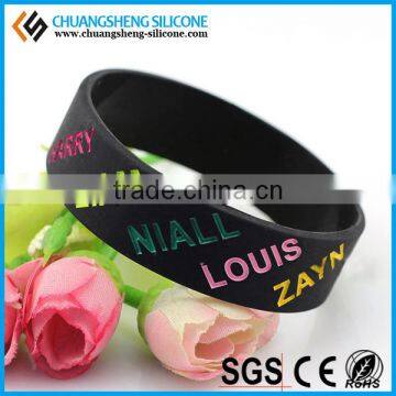 Embossed or Debossed Customer Logo Smart Silicone Bangles photo-2