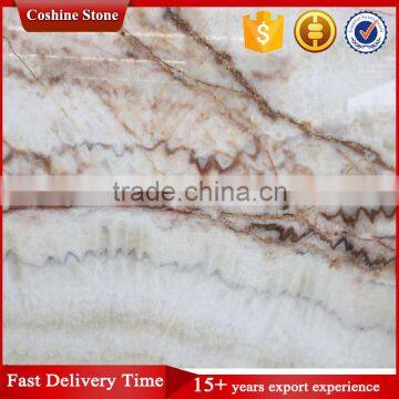 Light Transparency High Oiliness Polished Rainbow Onyx Stone Slabs photo-5