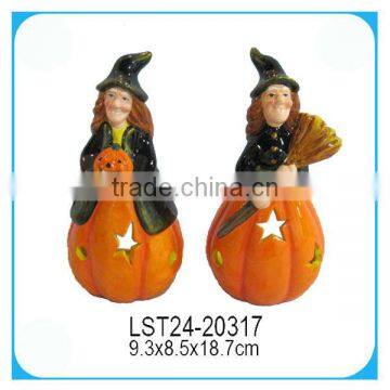 Halloween ceramic candle holder