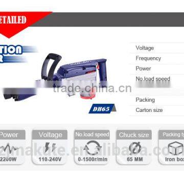 DH65 electric 1900W handheld demolition rotary power gun hammer drill