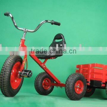 Children tricycle toy with trailer