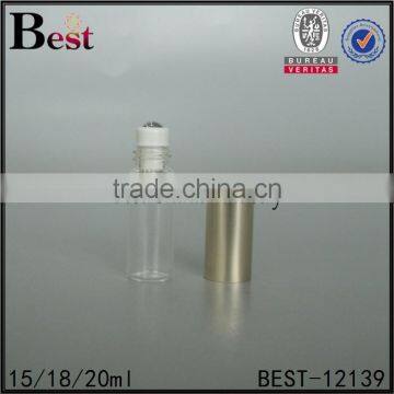 Cosmetic Packaging High Quality Clear Tube Glass Roll Bottle Roll on Perfume Bottle With Gold Cap Best Sellers China photo-5