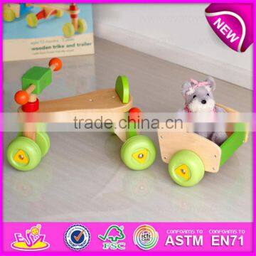 Comfortable Safe Wooden Tricycle for Kids,High Quality Solid Wood Toy Kids Wooden Tricycle for Sale W16A020 photo-2