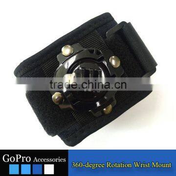 2016 New Wholesale GoPros 360 degree rotation wrist mount for gopros heros 4 3 3+ GP06