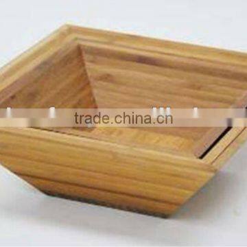 Cost Plus 2017 Hot Bamboo Square Salad Bowl