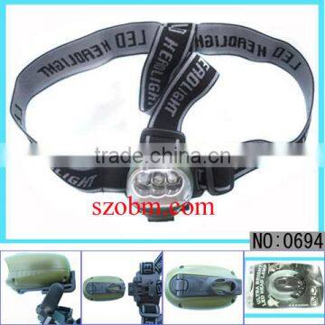 3LED Hand-Crank dynamo Headlamp Headlight SB-1058