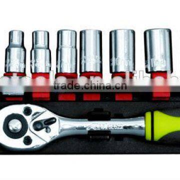 CF598406: 12pcs 1/4" drive socket and ratchet handle set