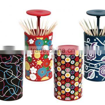 plastic material automatic toothpick holder