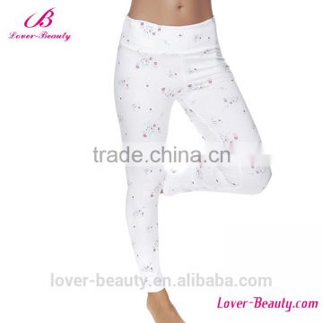 Custom sale white pattern with pocket ladies leggings