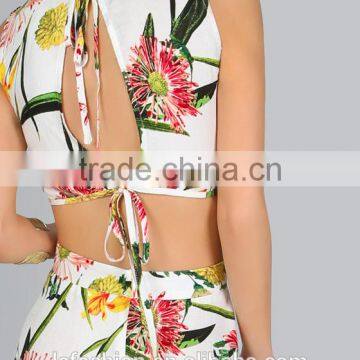 Sexy Summer Beach Print Crop Top and Skirt Wholesale Ladies Summer Beach Clothing photo-4