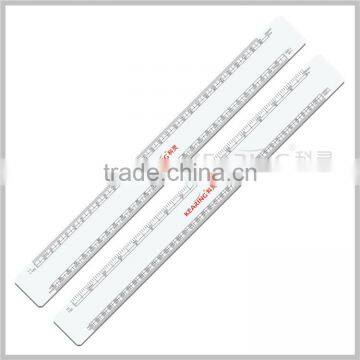 Kearing Luxury Durable Plastic 30 cm Flat Oval Scale Ruler with different Proportions Engineer Usage # 8505