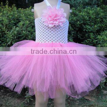 Fancy Dresses for Baby Girl Baby Girls Mini Skirt Crochet Top Tutus With Flower photo-3