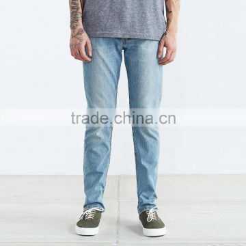 latest design plain light blue mens jeans denim casual wear