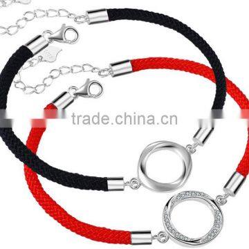 Custom Logo Steel Charm Twrist PU Leather Bracelets Quality Handmade Woven PU Leather Love Bracelets for Couple Gifts photo-6