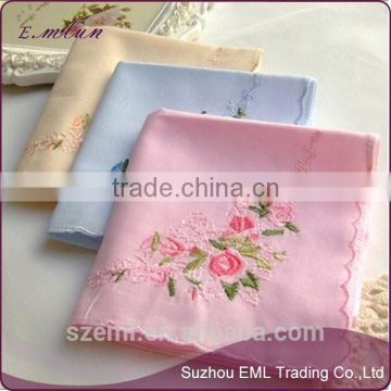 Wholesale high quality embroidered handkerchief