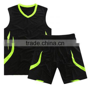 Basketball uniform black green basketball jersey suit