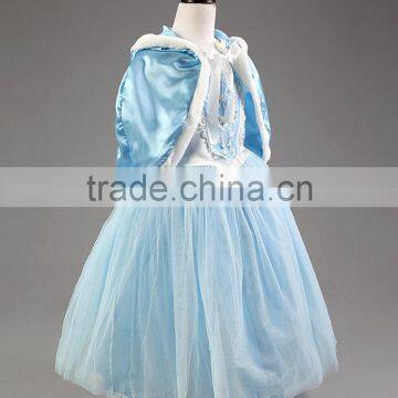 Children Dress Autumn Snow Romance 2016 New Girls Ice Cap Christmas Two Piece Shawl Dress photo-3