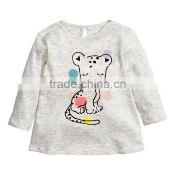 S33515W 2017 long sleeve t-shirt for girls 100% cotton shirts