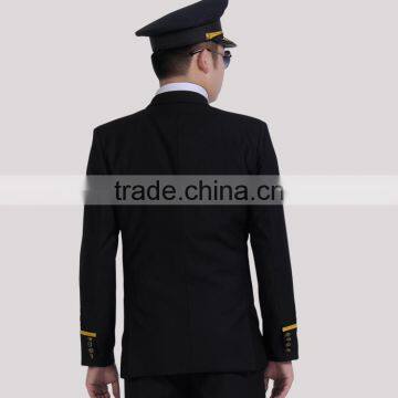 OEM Manufacture Black Pilot Suits Shirts Men Airline Coat Uniforms photo-6