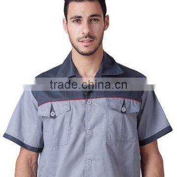Construction Factory Work Uniform Short Sleeve Button Up Jacket photo-3