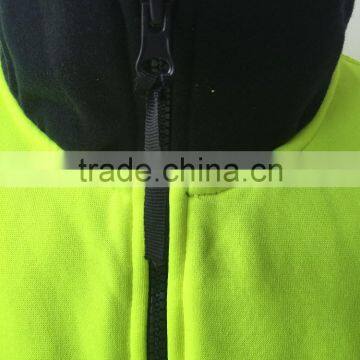 Two Tone hi Vis Safety Sweatshirt With Reflective Tape and Half Zipper photo-4