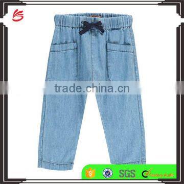 2017 newest Trousers with Pockets Denim blue children new style boys pants wholesale jeans