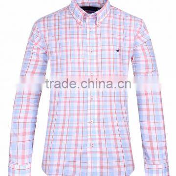 2017 New Design Plaid Men's Long Sleeve Casual Shirt Wholesale photo-2