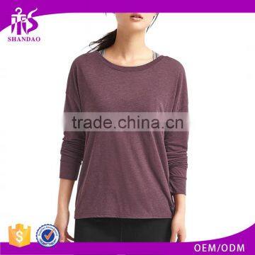 Guangzhou Shandao Factory Wholesale Women Loose Fit Long Sleeve Sports women yoga wear