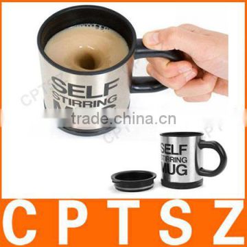 Hot Sale four color Auto Mixing Tea Cup Stainless Plain Lazy Self Stirring Mug Coffee Soup